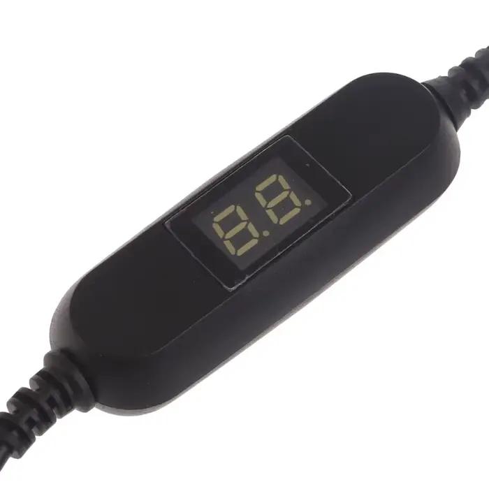 Câble USB C à tensions réglables 2V 3V 4.5V 6V 8V 12V avec voltmètre LED