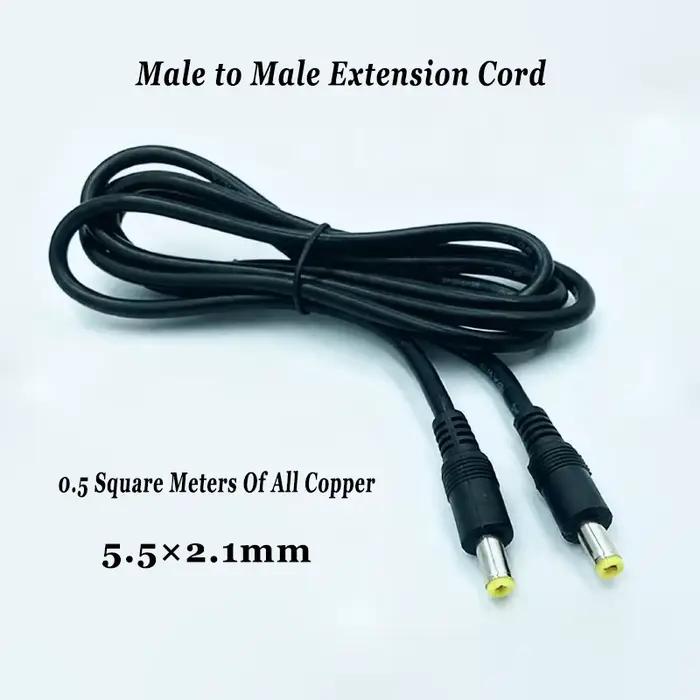 Câble d'extension adaptateur d'alimentation cc 5.5 × 2.1mm 5.5 × 2.5mm
