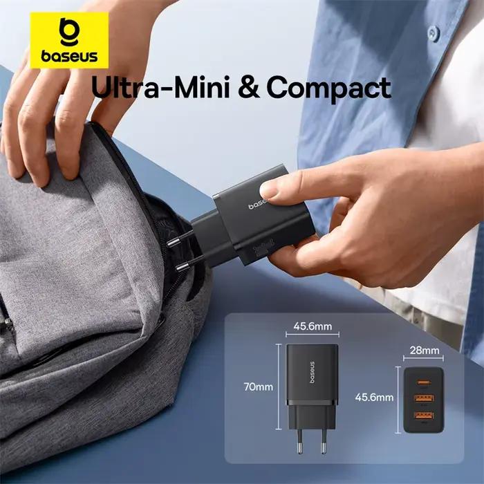 Baseus 30W chargeur USB QC3.0 PD3.0 Type C PD charge rapide 3 Ports