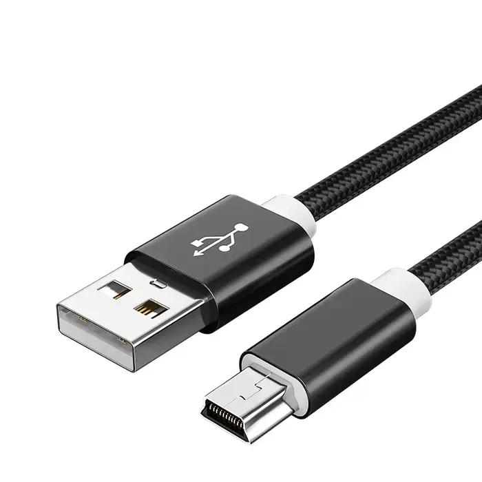 Mini câble USB Mini USB vers USB transfert de données rapides câble de chargeur pour lecteur MP3 MP4 voiture DVR GPS appareil photo numérique HDD cordon