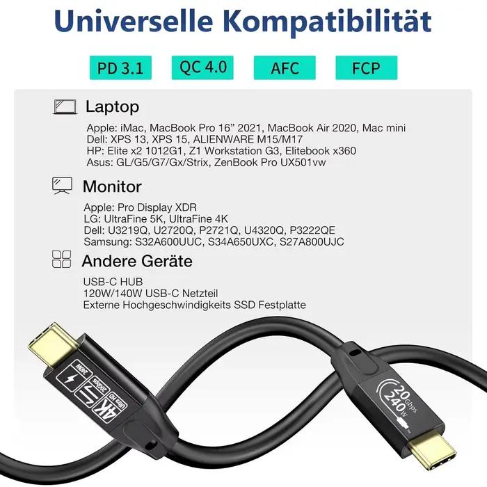 Câble USB C vers USB C 3.2