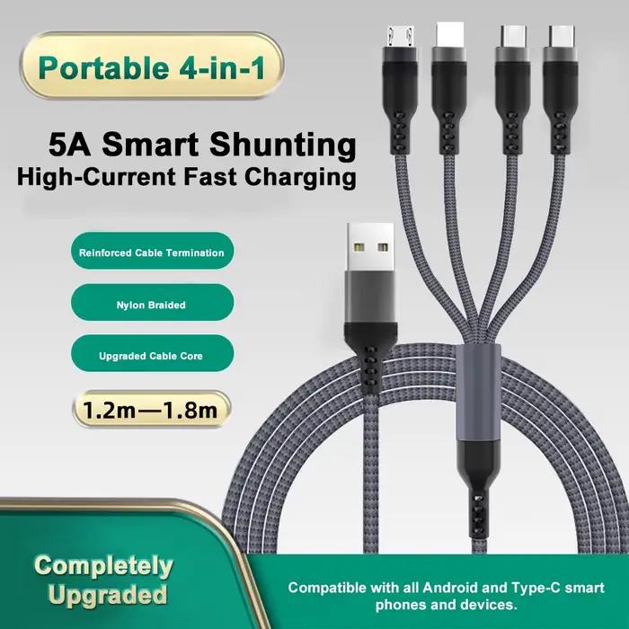 Câble de charge multi-prise 4 en 1