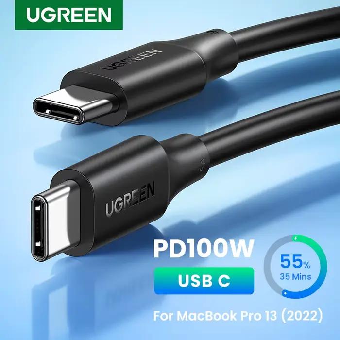 UGREEN USB C vers USB C câble PD100W pour iPhone 17 16 15 MacBook pour Samsung Galaxy S25 5A e-marker puce charge rapide Type C cordon