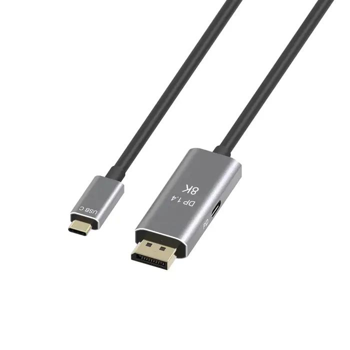 Câble USB C vers DisplayPort 1.4 8K avec USB-C PD 8K @ 60Hz 4K @ 144Hz Thunderbolt 3