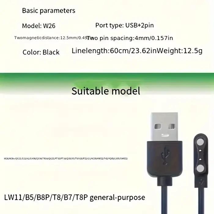 Câble de charge magnétique universel pour montres connectées bracelets écouteurs brosses à dents électriques et autres appareils connectés pour adultes occasions quotidiennes et spéciales