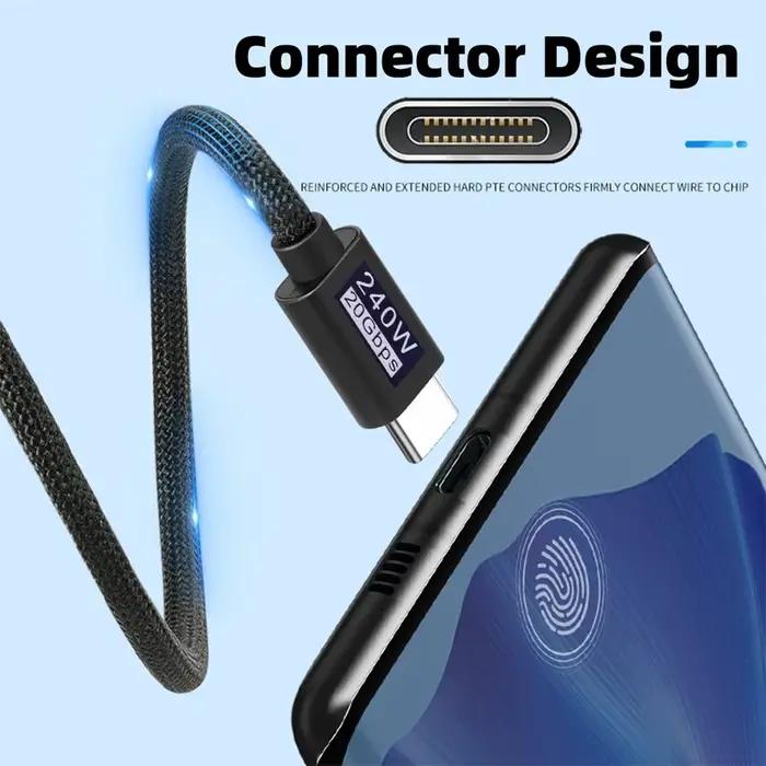 Câble magnétique USB C USB4.0 Type C 20Gbps PD3.1 240W 8K 5K 4K