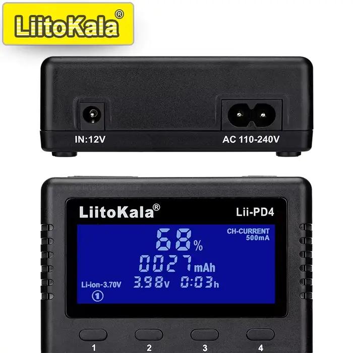 Lii-PD4/PD2 AC PD chargeur LCD charge rapide 4/2 baies pour 21700/18650/AA/AAA multi-protection détection automatique