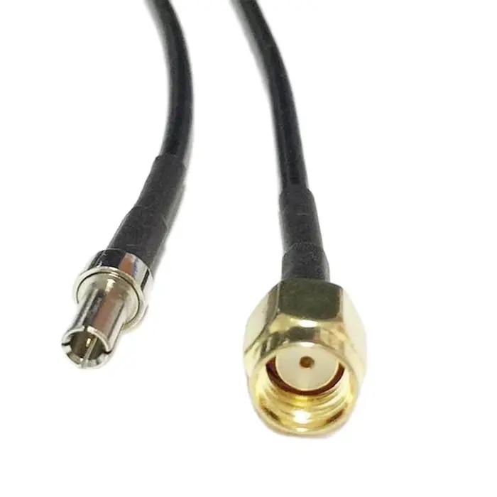 Câble Modem 3G TS9 mâle droit vers prise RP SMA adaptateur queue de cochon RG174 noir 10/15/20/30/50/100cm