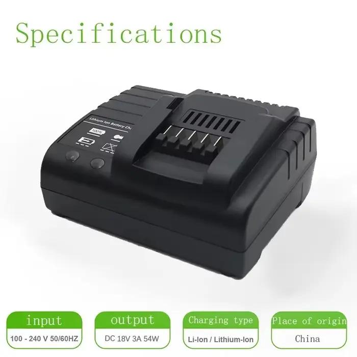 Chargeur rapide portable pour batterie au lithium Metabo 18V station de charge pour outils électriques avec protection sécurité pour travaux manuels occasions spéciales