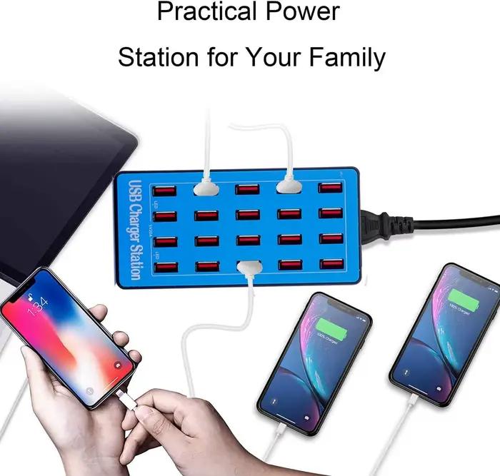 Station de charge USB multi-ports pour smartphones