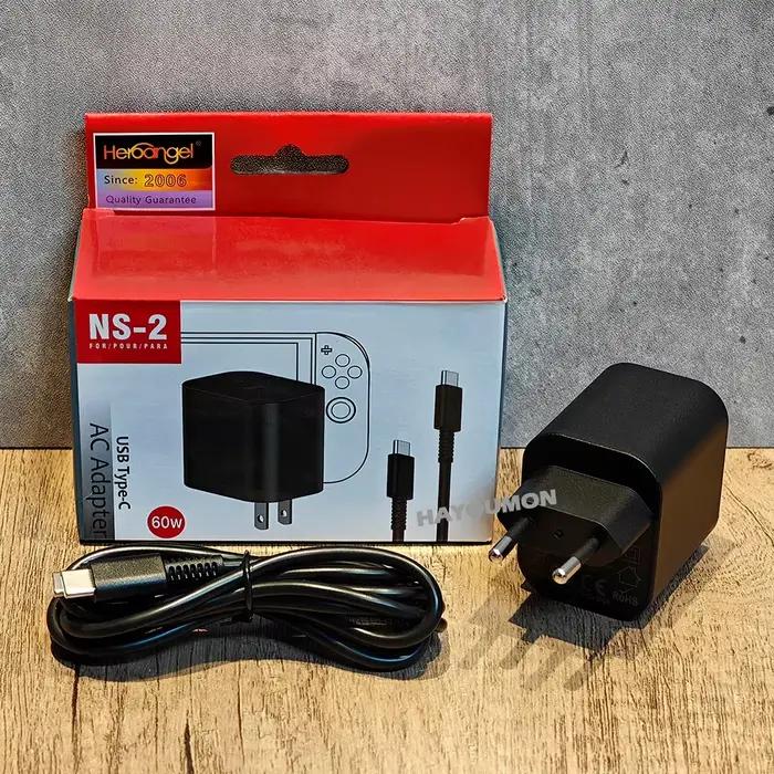 Nouvel adaptateur secteur 60W pour NS Switch 2 Type C
