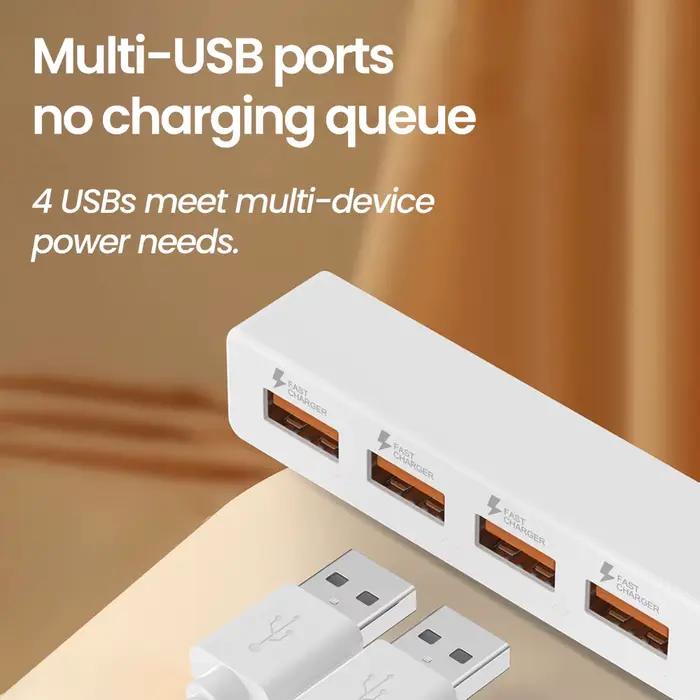 USB 2.0 4 Ports prise multiprise chargeur câbles d'extension USB Hub multi-ports