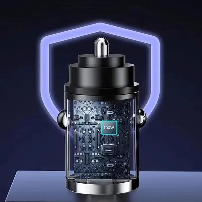 100W chargeur de voiture USB charge rapide pour IPhone QC3.0 Mini PD USB Type C