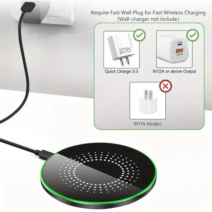 Chargeur sans fil rapide pour iPhone 16 Pro Max 15 14 13 12 Pro Max