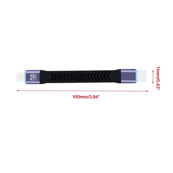 Câble USB 3.2 Type C 20Gbps, charge rapide, câble Usb C vers UsbC, ligne de données TypeC haute vitesse, ligne courte 10CM