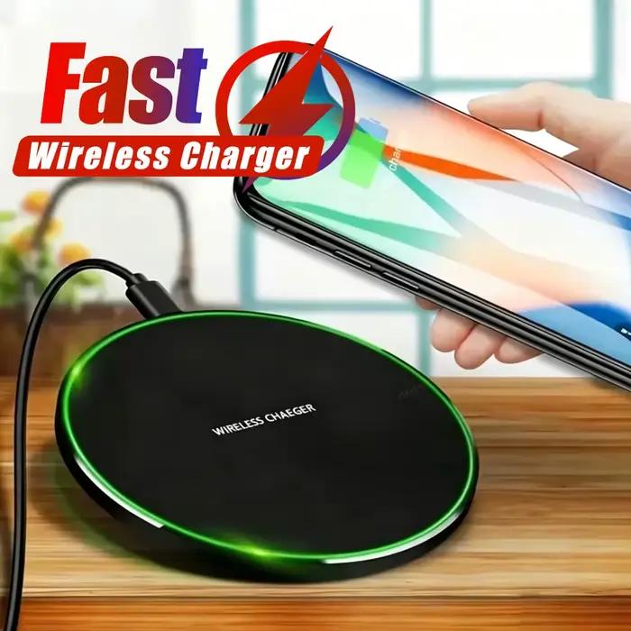 Station de charge sans fil à induction rapide avec LED pour iPhone 17