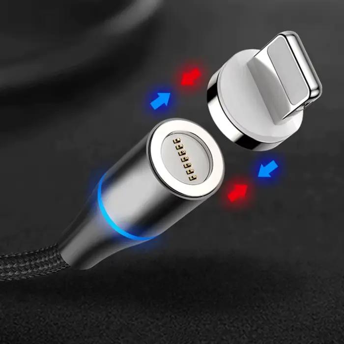 Câble Micro Usb/type-c 3A magnétique pour recharge rapide