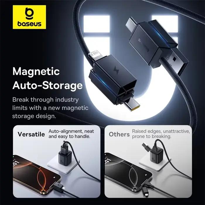 Câble USB 4 en 1 Baseus pour iPhone 15 16 Promax