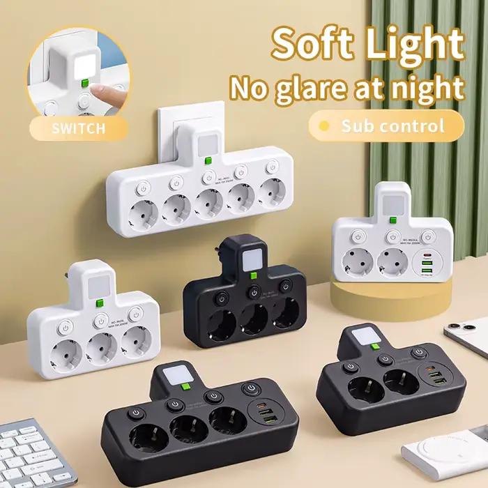 Multiprise Prise UE avec Ports USB Chargeur Mural Élégant pour Bureau à Domicile Occasions Spéciales