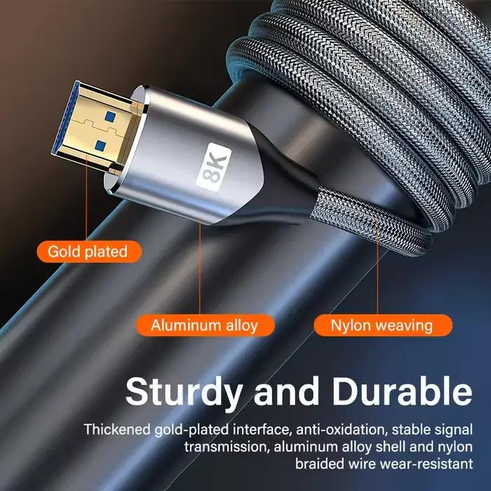 Câble HDMI 2.1 8K 4K@120Hz pour expérience multimédia immersive et fluide occasion spéciale gaming cinéma