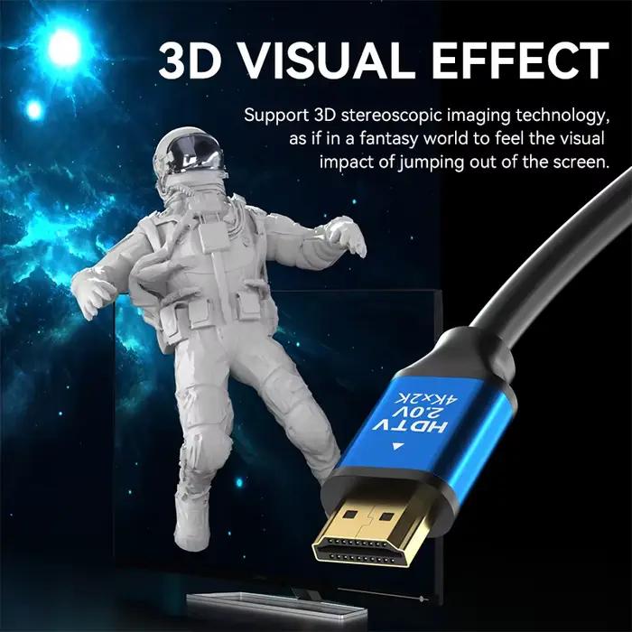 Câble HDMI 2.0 4K pour moniteur PS5/4 XBOX HDTV GTX3080 Stick