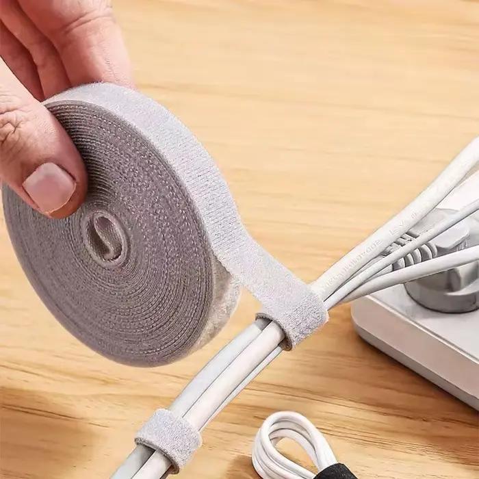 Attache-câble Velcro, organisateur de câbles de données, serre-câble auto-adhésif pour la gestion des fils