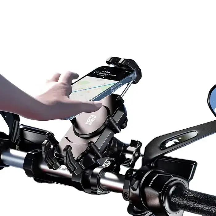 Support de téléphone pour moto avec chargeur sans fil 15W