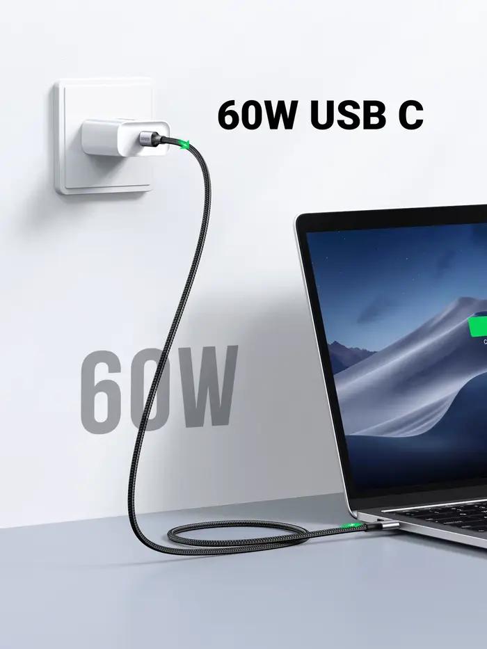 Câble USB Type C vers USB C UGREEN 60W 100W pour ordinateur portable MacBook iPhone 17 iPad Samsung Xiaomi