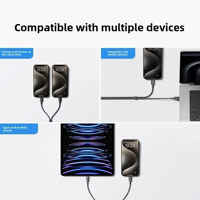 ANKER un à deux en un double Type C Multi Compatible tressé 140 W