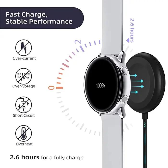 Chargeur sans fil pour montre Samsung Galaxy Watch 7 Ultra 6 5 Pro 5 4 3 Active 2 1 Gear Sport S3 station de recharge portable élégant pour femme occasions spéciales