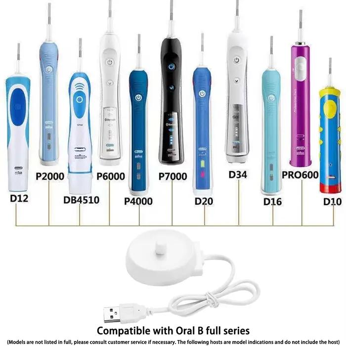 Chargeur USB magnétique Oral-B pour D12 D20 D17 D18 D29 D34 OC18 D100 compatible avec de nombreux modèles de brosses à dents électriques occasions quotidiennes et cadeaux d'anniversaire