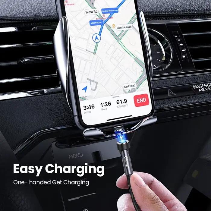 Elough câble magnétique Type C fil 540 rotation 3A aimant de charge rapide USB