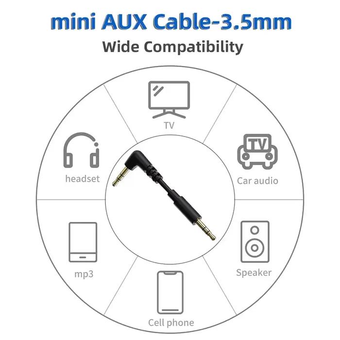 Câble Audio AUX 3.5mm pour Casque Voiture Haut-parleur Compatible Samsung Xiaomi Occasions Spéciales