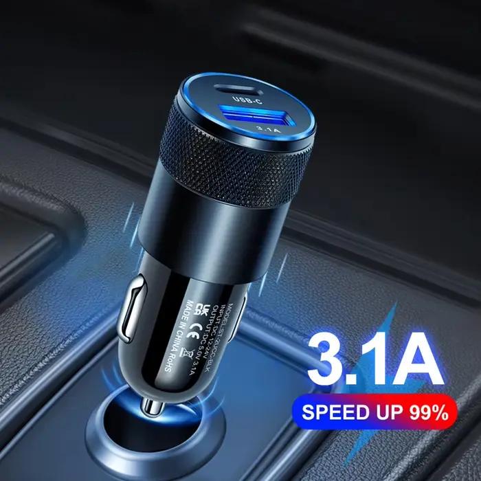 Mini allume-cigare à charge rapide USB C pour téléphone et tablette compatible avec divers appareils pour la maison et le voyage