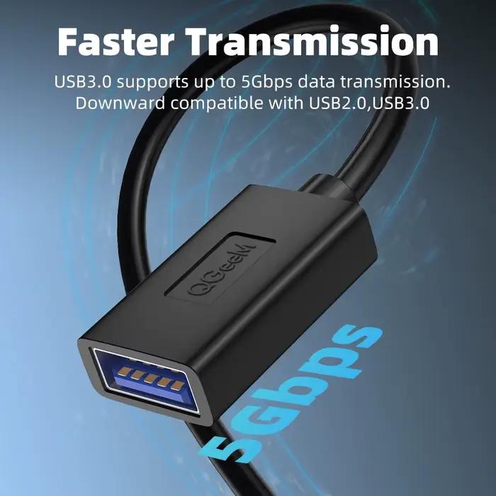 QGeeM câble d'extension USB cordon Super vitesse USB 3.0