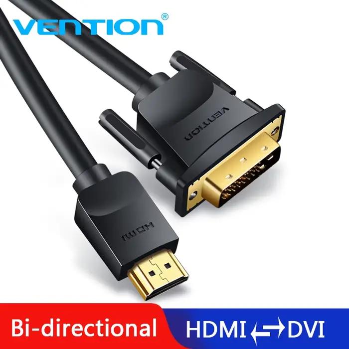 Vention câble HDMI vers DVI 1m 2m 3m DVI-D 24 + 1 broches prise en charge 1080P 3D