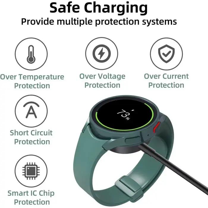 Chargeur magnétique pour Samsung Galaxy Watch 7 FE 6 5 Pro, charge rapide USB C pour Samsung Watch 4 3 2 1, charge universelle