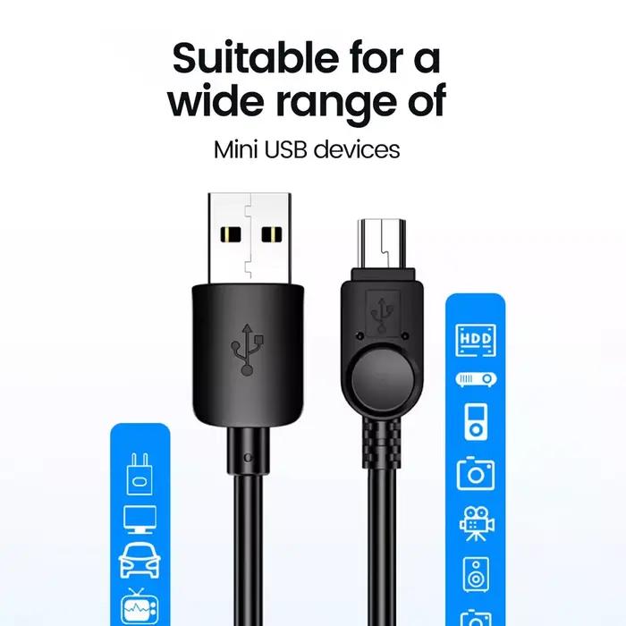 Câble USB Mini, câble de charge rapide USB vers Mini USB