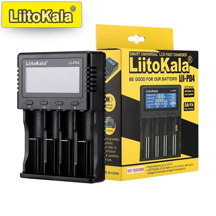 Lii-PD4/PD2 AC PD chargeur LCD charge rapide 4/2 baies pour 21700/18650/AA/AAA multi-protection détection automatique