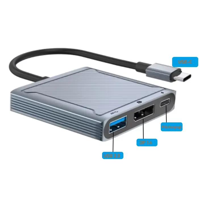 Câble USB C vers DisplayPort 1.4 dock 8K 3 en 1 Thunderbolt 3 Type C