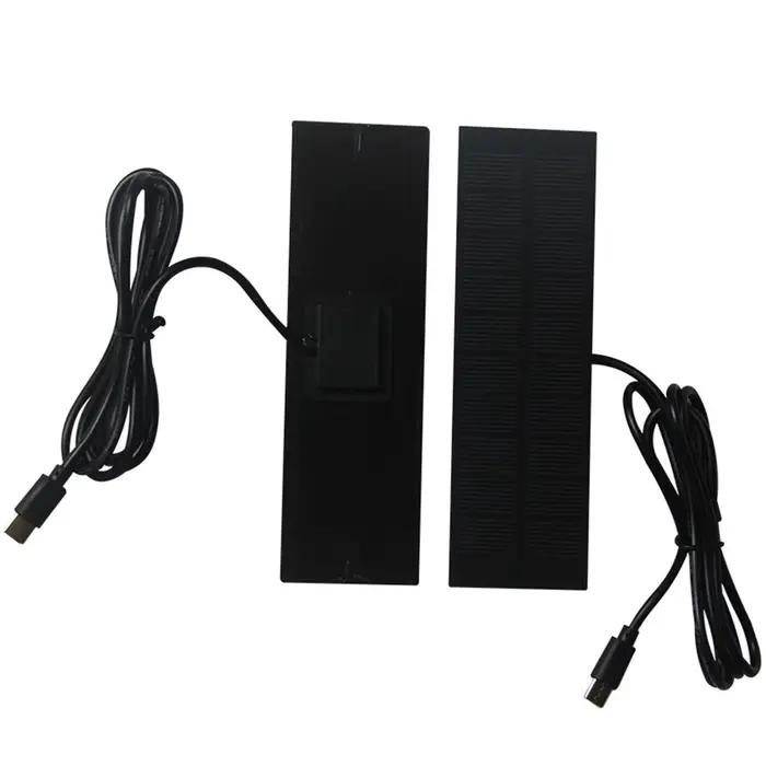 Chargeur solaire portable léger 1W 5V pour téléphone et batterie, système d'alimentation d'urgence pour les amateurs de plein air et les voyageurs