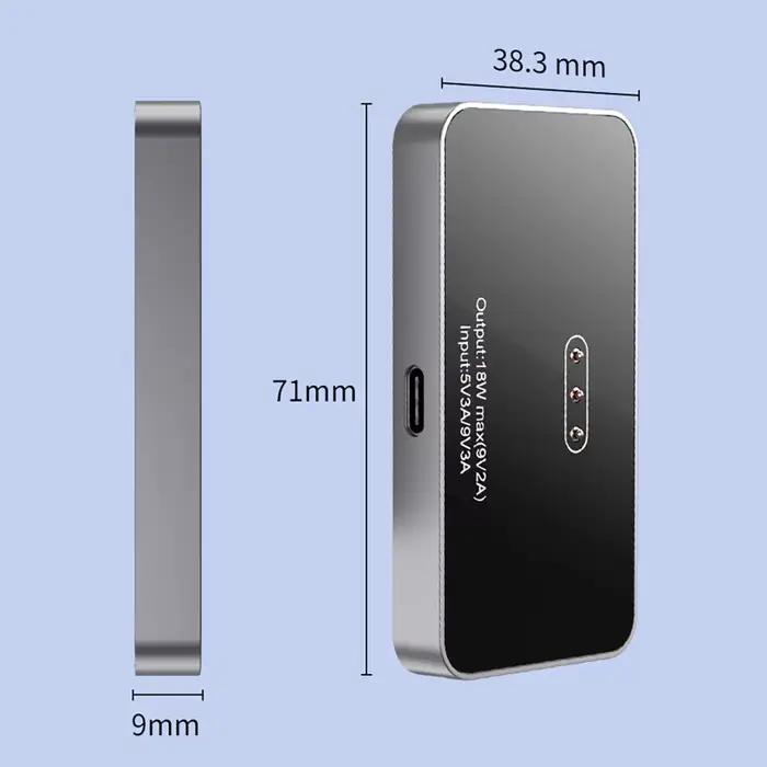 Chargeur rapide intelligent 18W en alliage d'aluminium