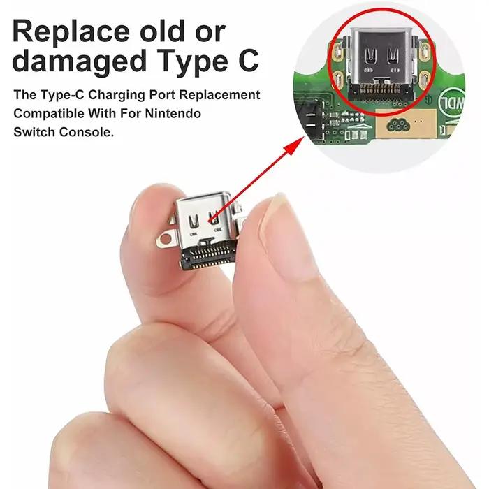 Port de chargement de remplacement pour console Nintendo Switch OLED Lite avec connexion USB pour charge rapide et fiable occasions de jeu sans interruption