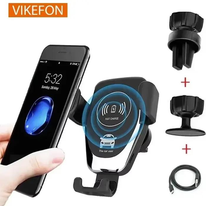 Chargeur sans fil voiture rapide pour iPhone 15 14 13 12 11 Pro XS Max XR Samsung Xiaomi support de voiture 30W sécurisé et facile à utiliser