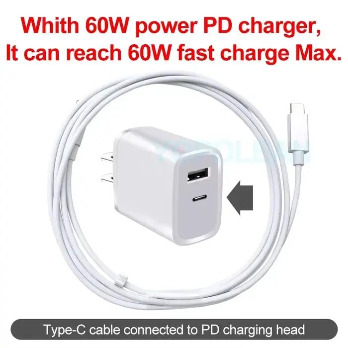 Câble de charge USB-C 45W 60W 85W pour adaptateur Macbook Pro Air Mag 1 Mag 2 A1278 A1286 A1465 A1466 A1425 A1502 A1398