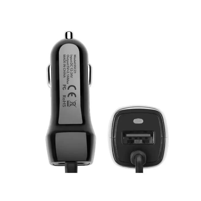 Câble à ressort 48W chargeur de voiture rapide pour iPhone 12 11 XR 8 allume-cigare USB camion
