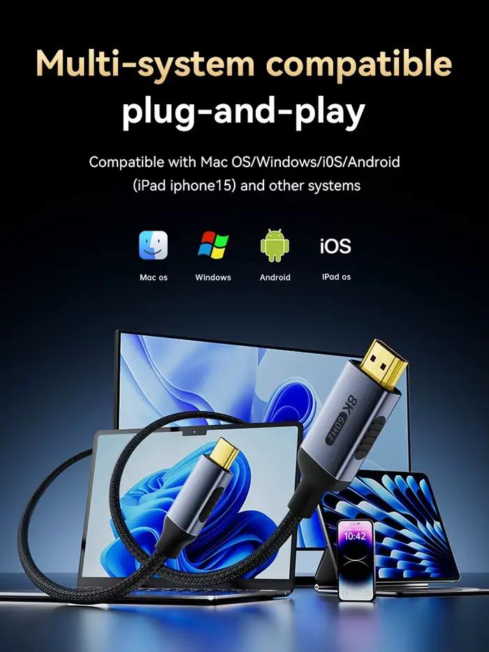 Câble USB C vers HDMI 2.1 8K