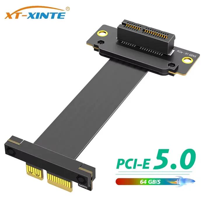 Câble d'extension PCI-e PCI Express 5.0 1X double direction verticale à 90 degrés
