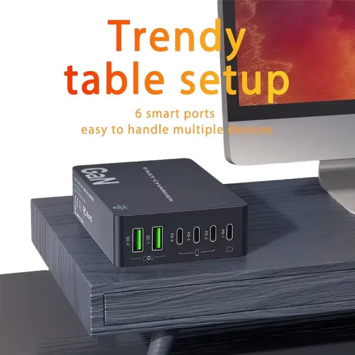 Chargeur de téléphone USB C GaN avec lumière LED