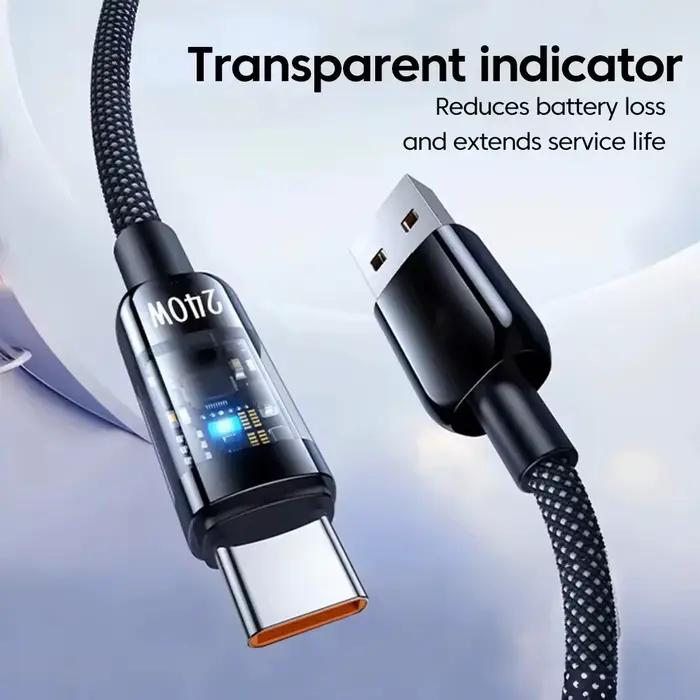 Câble de charge Super rapide USB vers Type C 240W QC 3.0